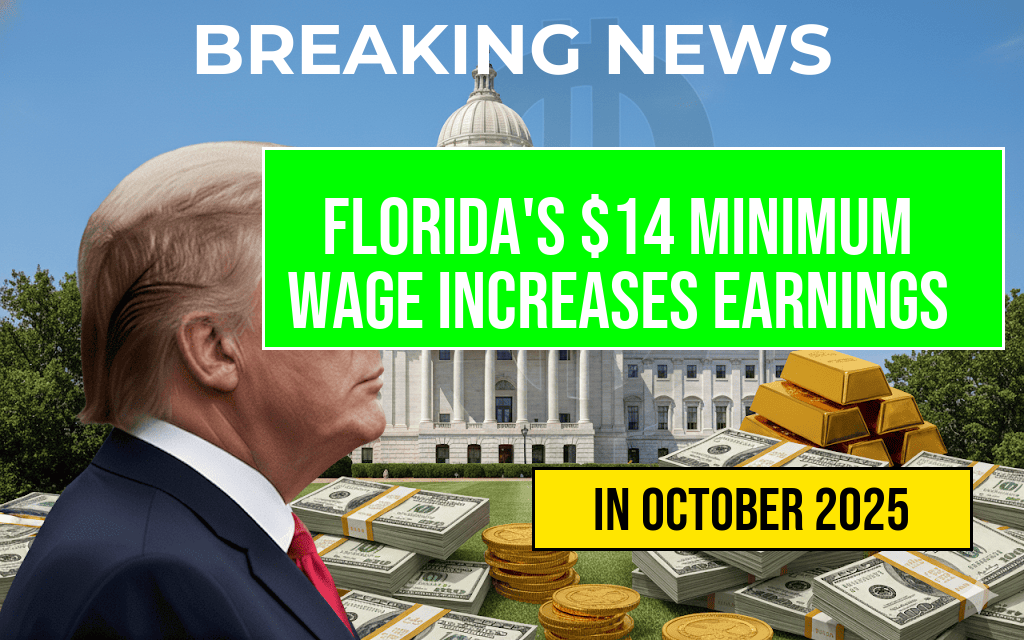 Florida’s new minimum wage of $14 an hour boosts full-time workers’ annual earnings by approximately $2,080